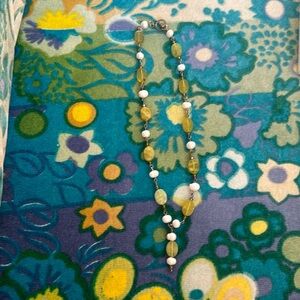 Fun Green Bead and Pearl Necklace